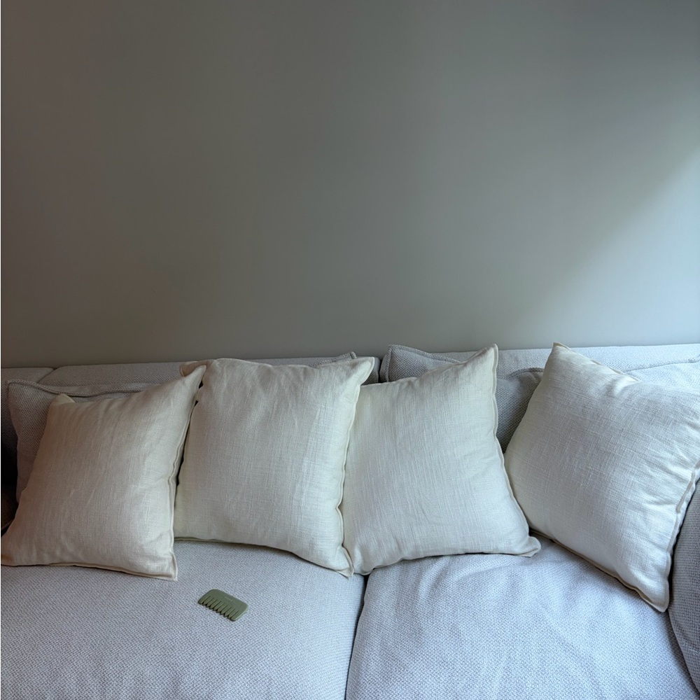 West Elm Linen Throw Pillows (Two Pillows)